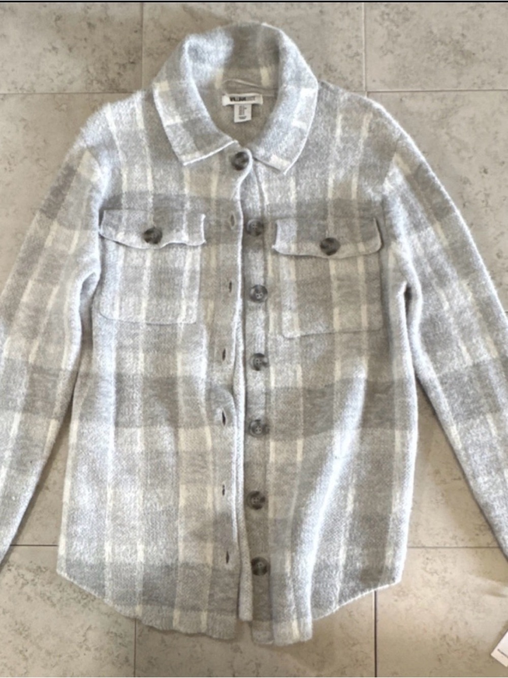 William Rast Gray Plaid Shacket NWT Women’s Small